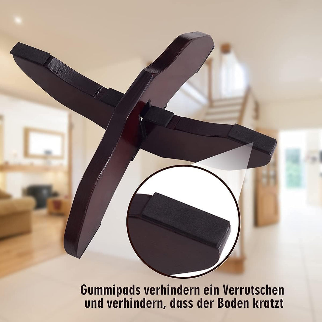 GYMAX 2 Stück Stützfüsse für Hunde Schutzgitter, freistehendes Absperrgitter Füsse aus Kiefernholz m