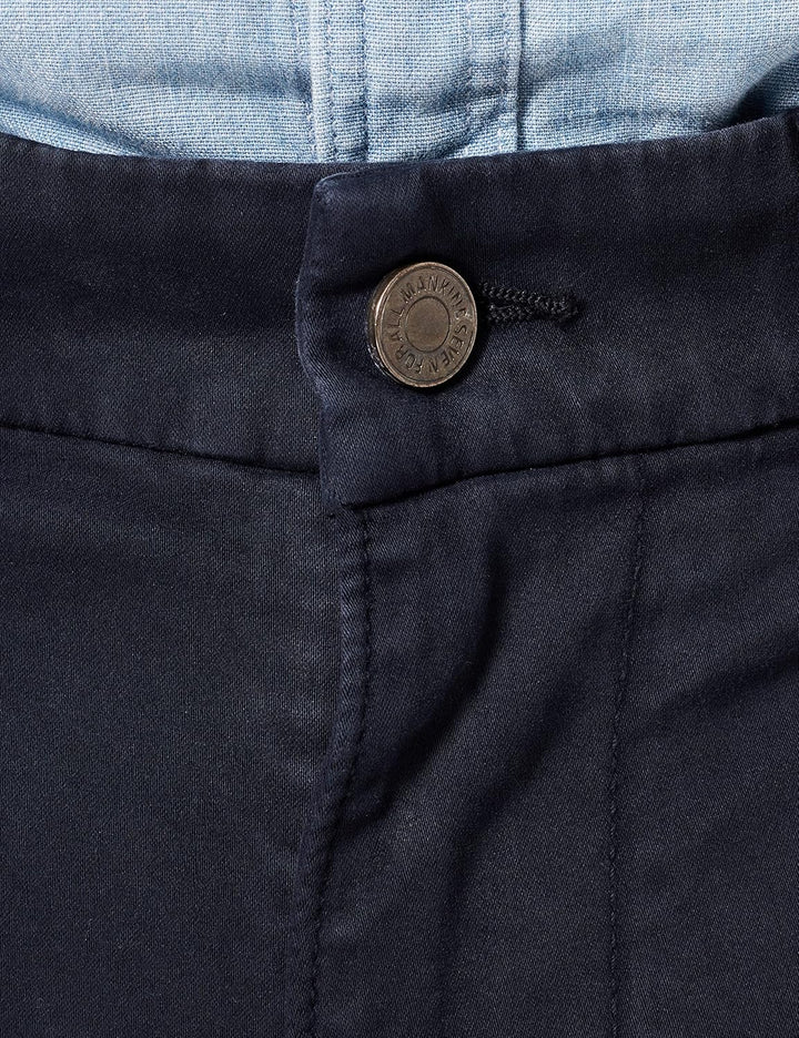 7 For All Mankind Herren Slimmy Chino Tap. Luxe Performance Sateen Olive Green Hose 28W / 30L Blau,