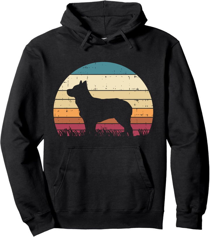 Heeler Sunset Retro Animal Pet Australian Cattle Dog Gift Pullover Hoodie