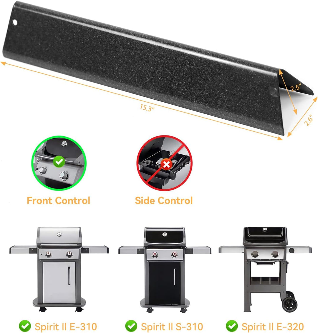 FIRXZYMZ 7636 Porzellan-emailliert Flavorizer Bars für Weber Spirit I & II E/S-310 320 330 (mit vord