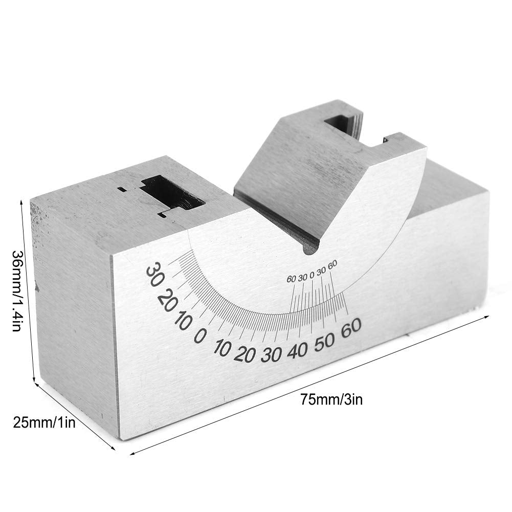 Grad Winkel Plattenwinkel, Winkelblock, V-Block Fräsen 75x25x36 Hobel für Fräsmaschine