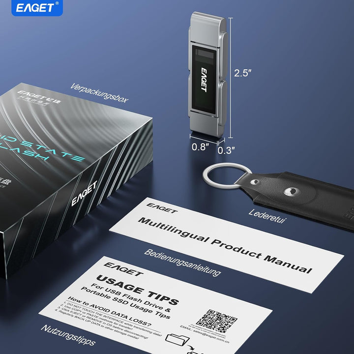 EAGET 128GB Dual Drive USB C Stick, bis zu 400 MB/s, Typ-C &amp; USB-A Speicherstick, USB 3.2 Speicherst