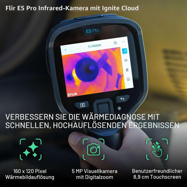 FLIR E5 Pro - Commercial Thermal Imaging Camera with Wifi. High Resolution Infrared Cameara with FLI