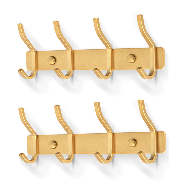 Garderobenhaken Edelstahl, Hakenleiste Kleiderhaken Wand mit 4 Haken, Garderobe Garderobenleiste Wan