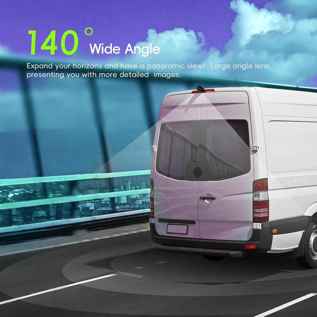 SIXWIN 720P Rückfahrkamera mit Bremsleuchte, Auto Rückfahrkamera für Mercedes Sprinter 2006-2019,140