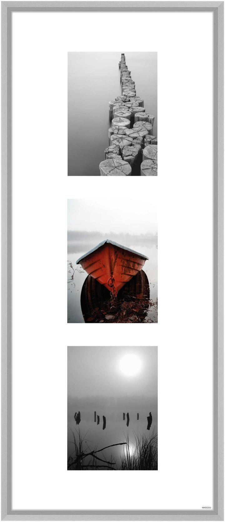 nielsen Aluminium Bilderrahmen Gallery Junior, 30x74 cm - 3x 13x18 cm, Silber Matt 30x74 cm - 3x 13x