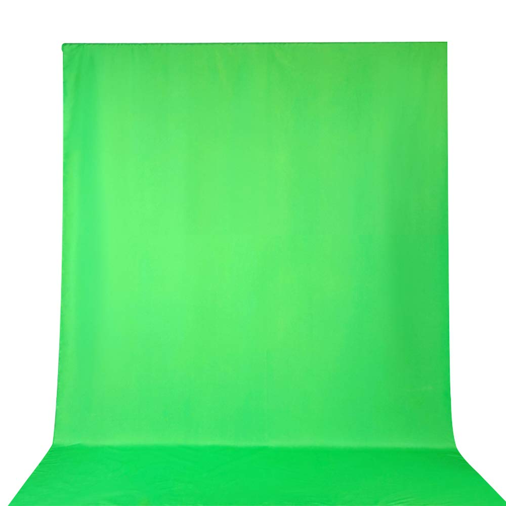 Hersmay 10 x 19.6 ft/3 x 6 m Greenscreen Fotostudio Hintergrundstoff Green Screen 100% Reine Muslin