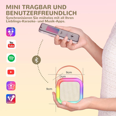 Karaoke Maschine Kinder mit 2 Karaoke Mikrofon Kinder: [Neueste] Kinder Karaoke mit Mikrofon - Karao