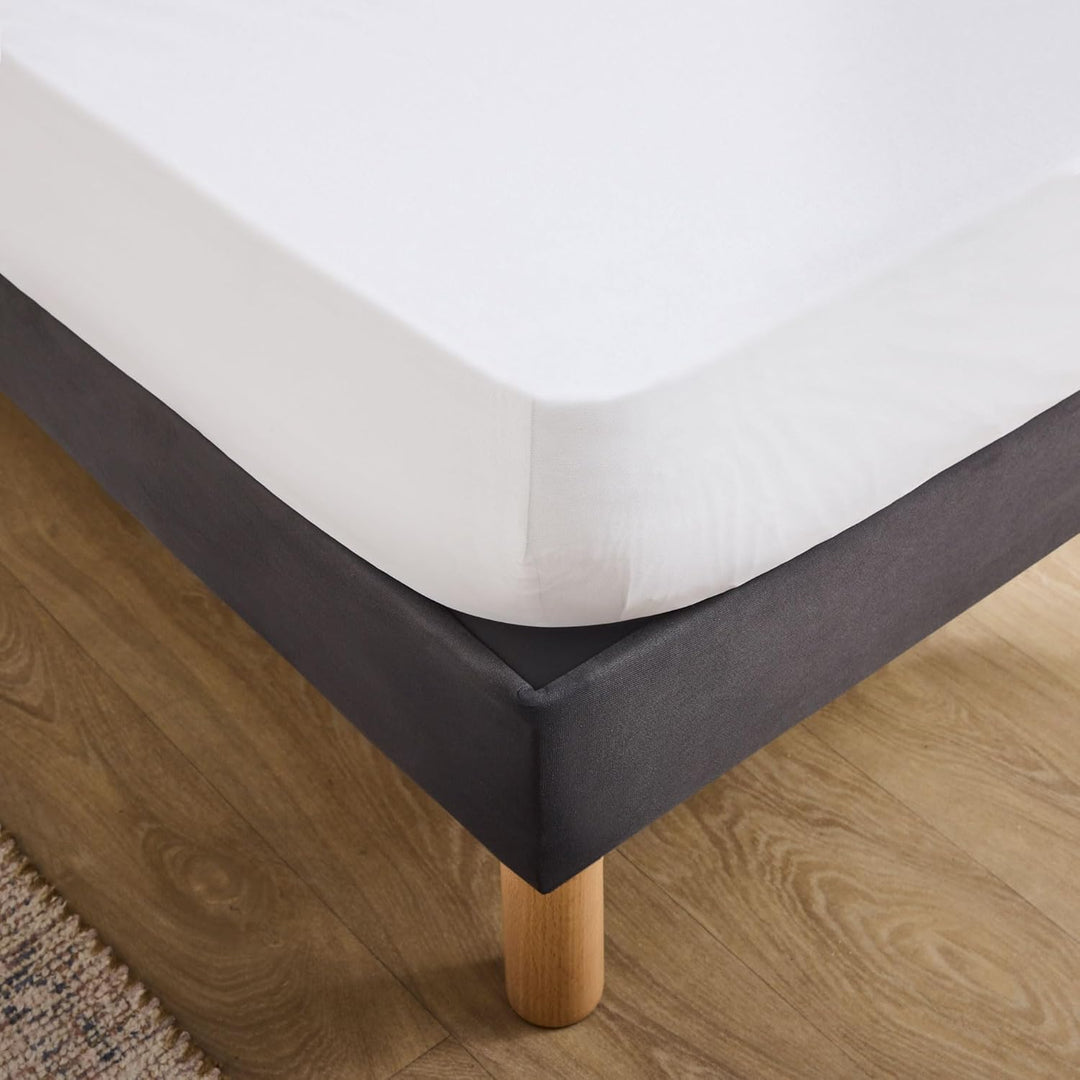 Matratzenschoner, 160 x 200 cm, Molton, milbendicht, Molton Aa 30, Weiss