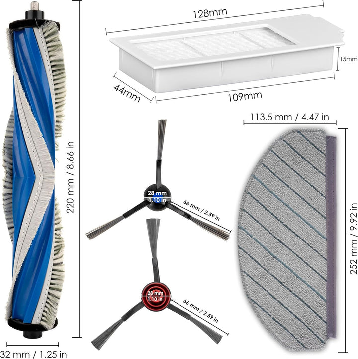 (15 Stück) N20 Plus Ersatzteile Zubehör set für ECOVACS DEEBOT N20 Plus, N20 Pro Plus Saugroboter. 2
