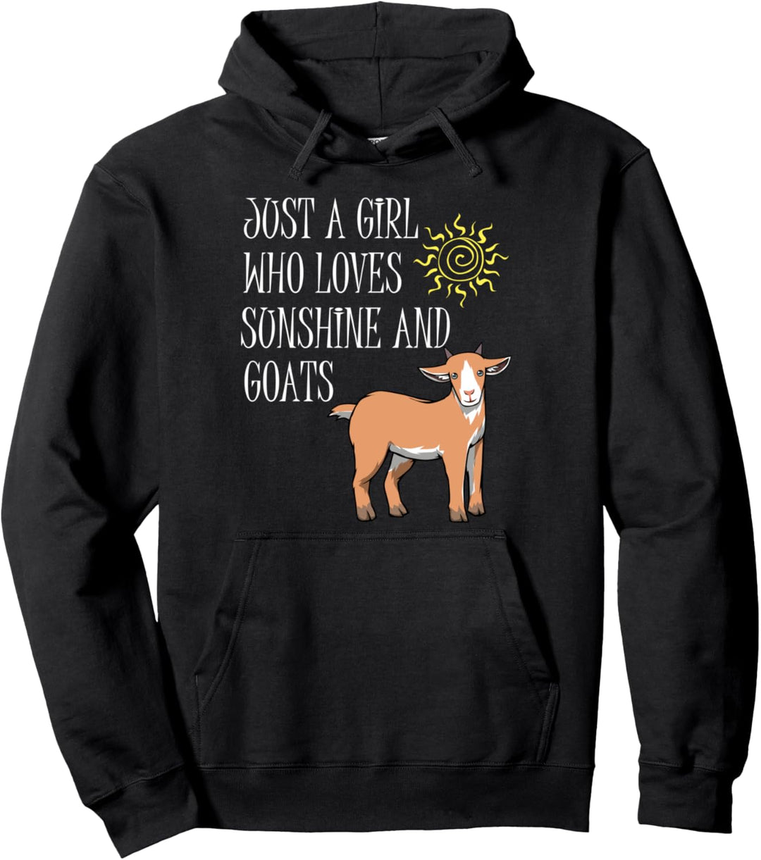 Mädchen mag Sonnenschein und Ziegen Ironie Bauernhof Tier Pullover Hoodie