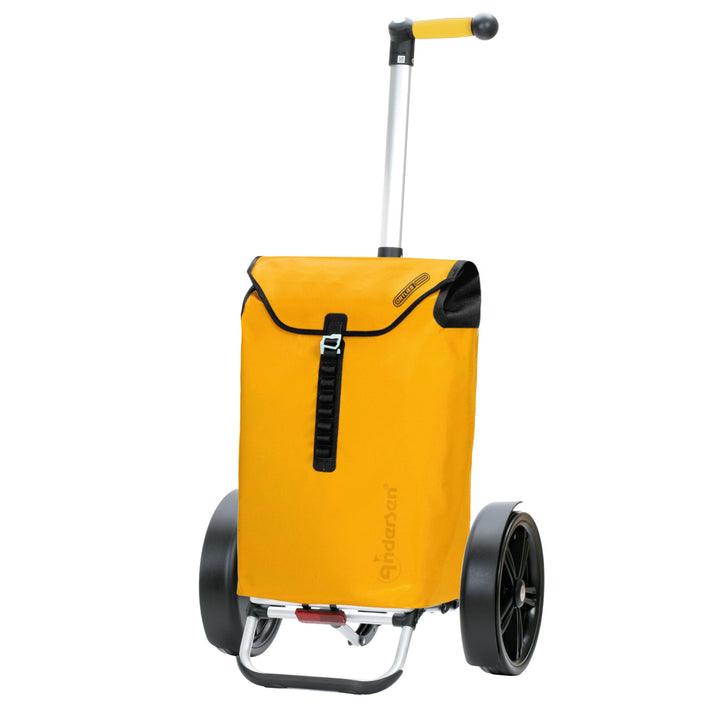 Andersen Shopper Tura Alu klappbar mit Kugellagerrad Ø 29 cm und 49 Liter Tasche Ortlieb gelb
