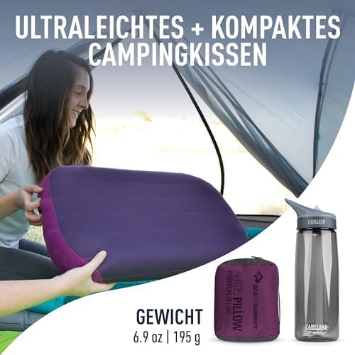 Sea to Summit - Aeros Ultralight Deluxe Reisekissen XL - Leicht zum Aufblasen - rutschfest - Ultra-S