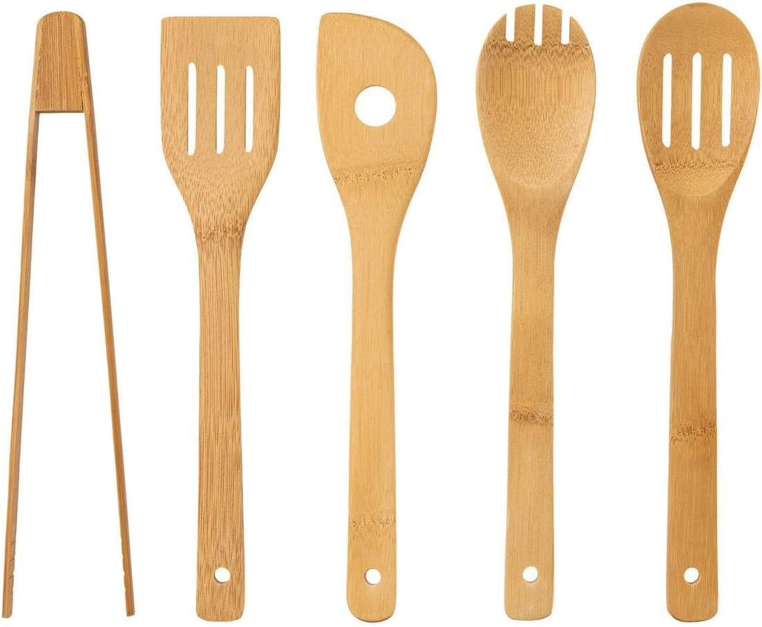 5 five simply smart 5five - block 5 messer & 5 utensilien mit bambusgriff