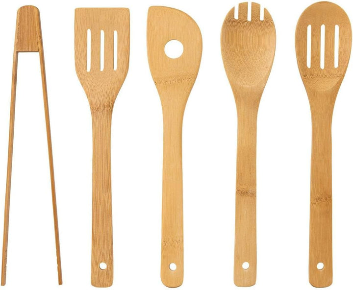 5 five simply smart 5five - block 5 messer & 5 utensilien mit bambusgriff