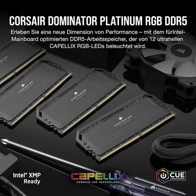 CORSAIR Dominator Platinum RGB DDR5 RAM 64GB (2x32GB) 6800MHz CL40 Intel XMP iCUE Kompatibel Compute