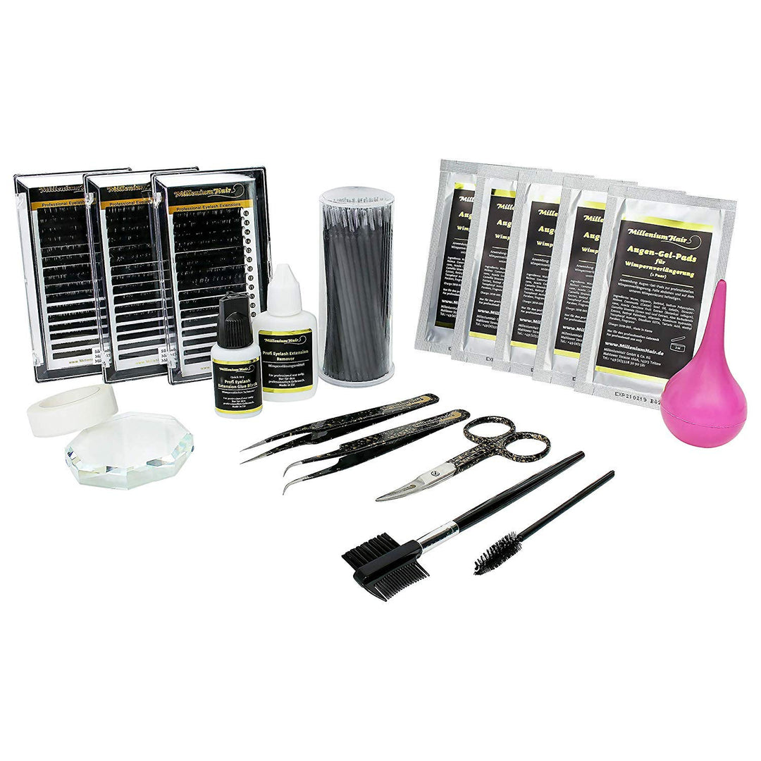 Profi-Set - Silk Lashes - Seidenwimpern - Wimpern-Verlängerung - D-Curl 0,10mm, D-Curl 0,10mm