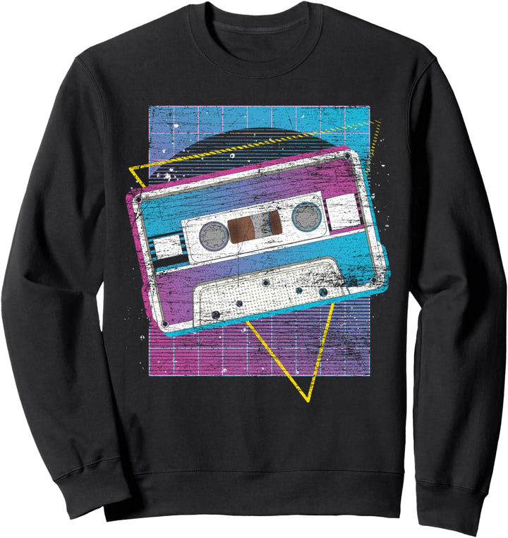 Retro Synthwave 80er Jahre Kassette Vaporwave Musik Sweatshirt