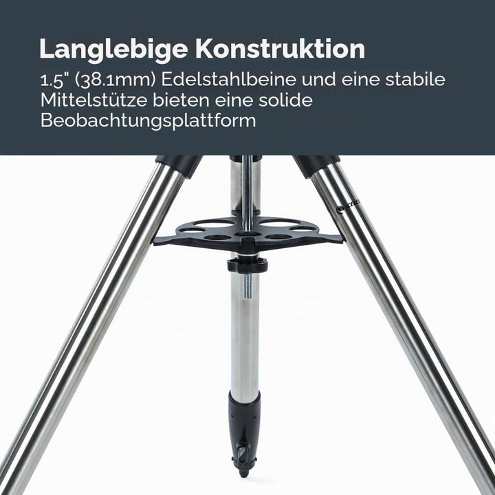Celestron 93480 Exklusives Stativ für das StarSense Explorer Dobson-Tischteleskop mit Zubehörschale