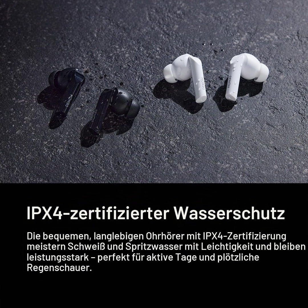 Denon AH-C840NCW True Wireless Bluetooth In-Ear-Kopfhörer mit aktiver Geräuschunterdrückung, wasserr
