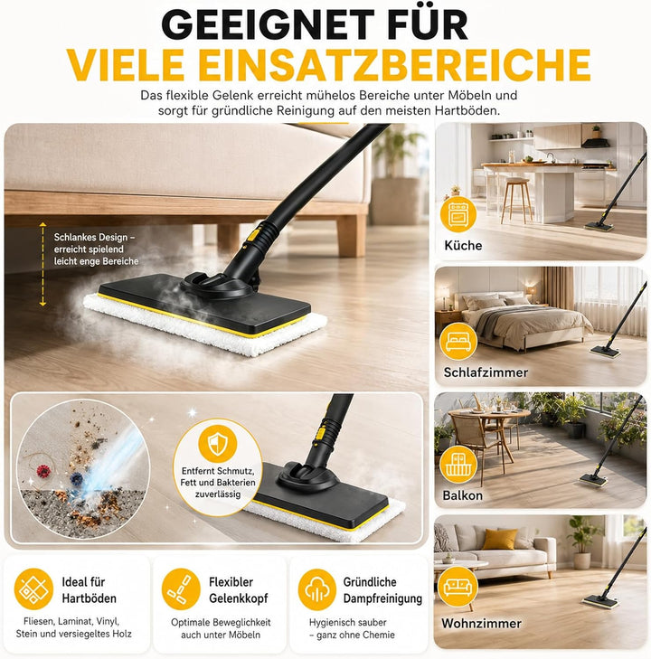 3 Stück Bodendüsenset Zubehör für Kärcher SC2 SC3 SC4 SC5, Ersatz Bodendüse für Kärcher EasyFix Damp
