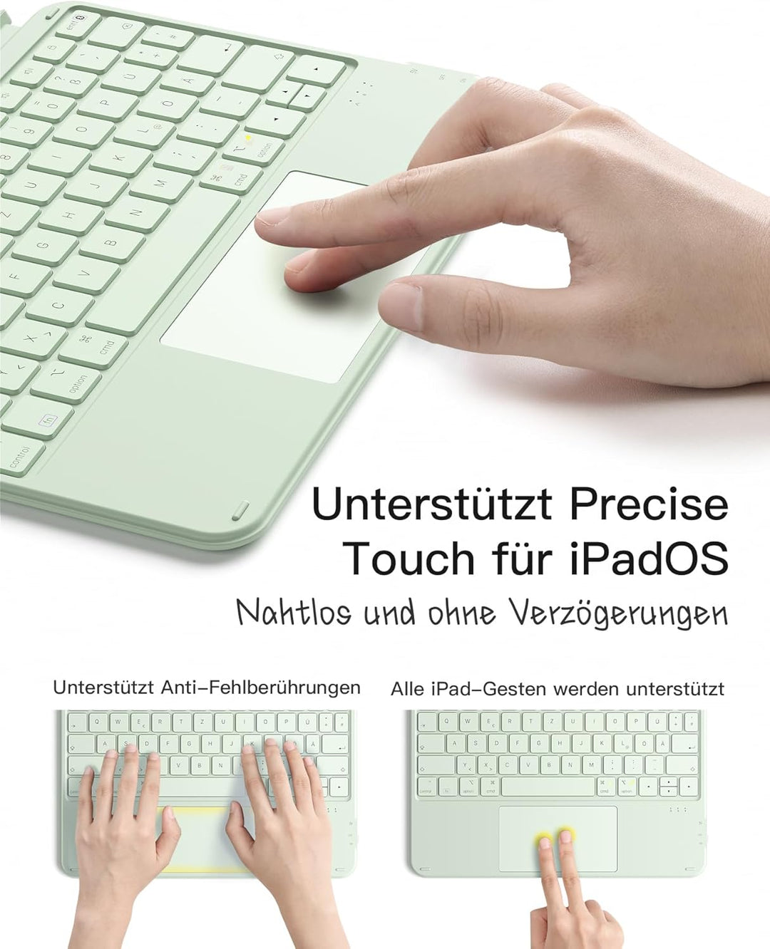 Inateck Hülle mit Tastatur,Ultraleichte Tastatur für iPad 10/11 Generation A16 2025 11 Zoll,iPad Air