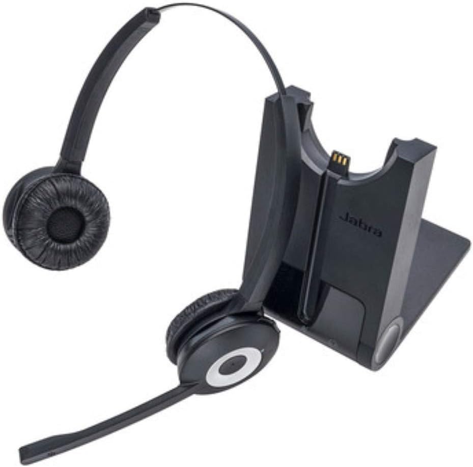 Jabra Pro 920 DECT Wireless On-Ear Stereo Headset - HD Voice and Noise-Cancellation with All-Day Bat