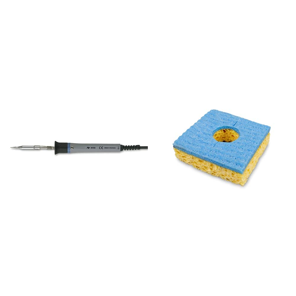 Ersa Lötkolben Multitip C 25 25W 230V 0920BD & Reinigungsschwamm für Lötspitzen Bundle mit Reinigung