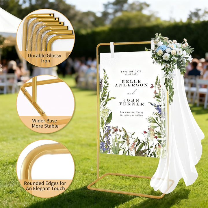 Ständer für Hochzeitsschild, Metall Hochzeits-Willkommensschild, Verstellbare Hochzeitsständer, Welc