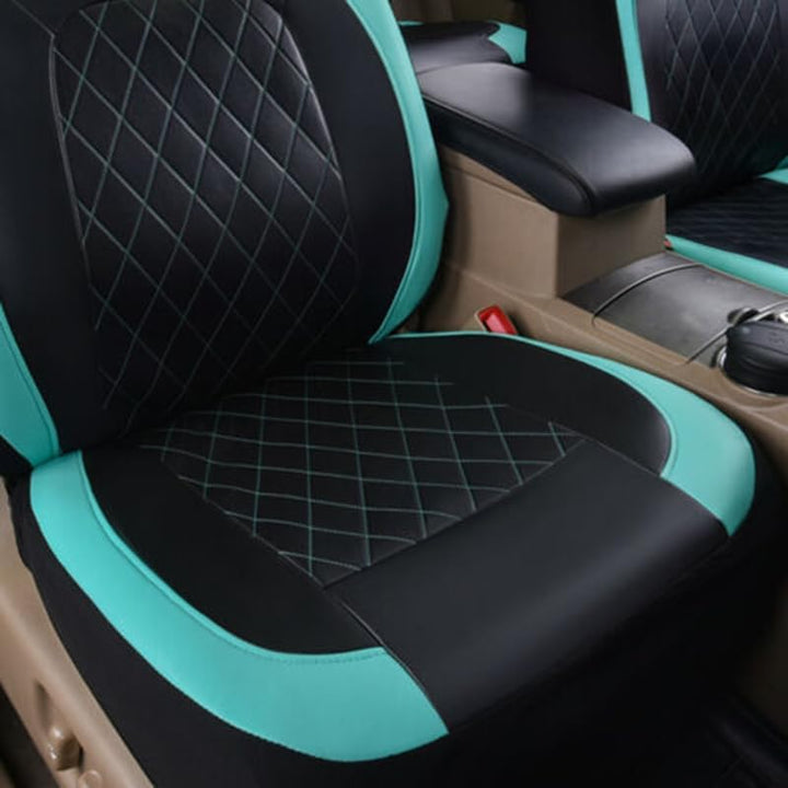 VOIV 9PCS Auto Sitzbezüge Sets für Ford Ecosport 2013 2014 2015 2016 2017 2018 2019-2023, Leder Wass