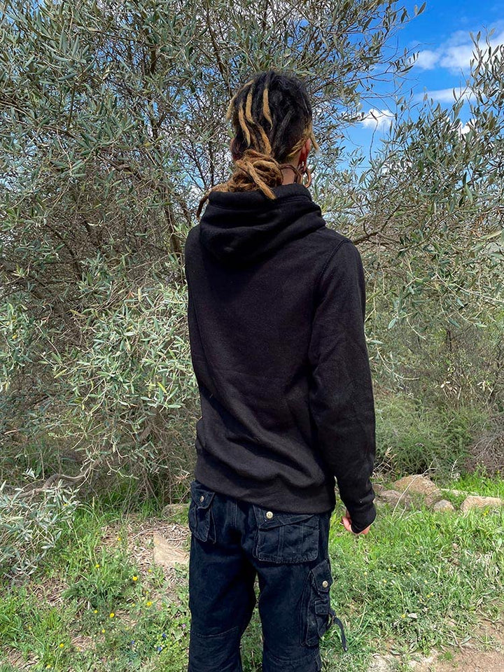Psychedelic Alien Hoodie schwarz (XL), XL