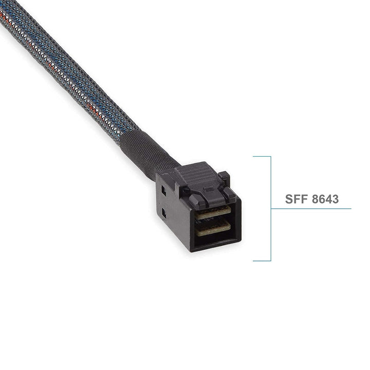 12G Internal Mini SAS SFF-8643 to U.2 SFF-8639 NVMe SSD Cable with 15 pin Male SATA Power Connector,
