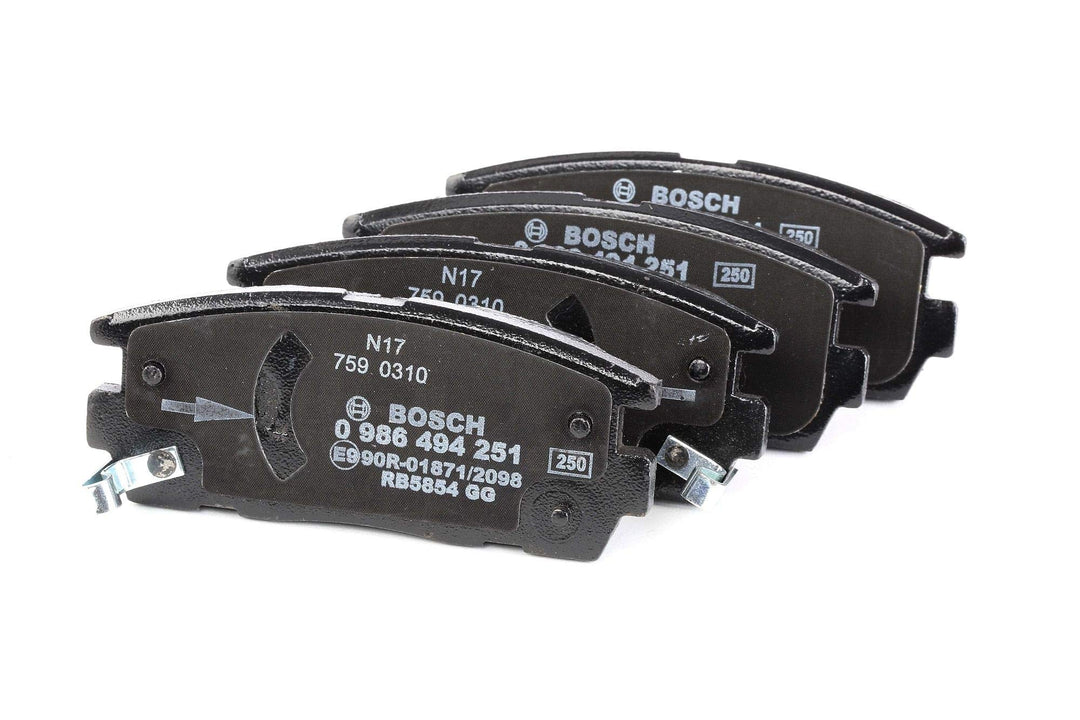Bosch BP1123 Bremsbeläge - Hinterachse - ECE-R90 Zertifizierung - vier Bremsbeläge pro Set