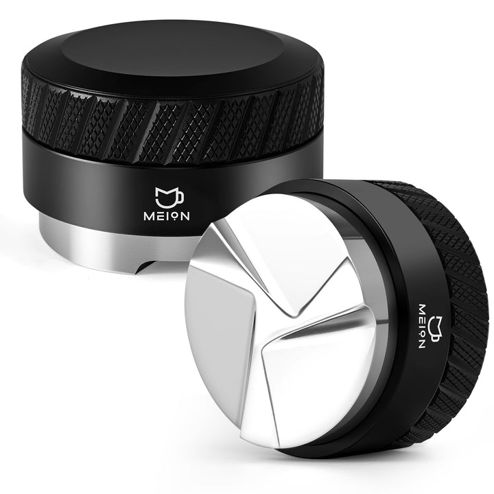 MEION 53.3 mm Kaffeeverteiler | Schwerkraftadaptiv für 54mm Siebträger | Mit rutschfestem Griff &amp; 30
