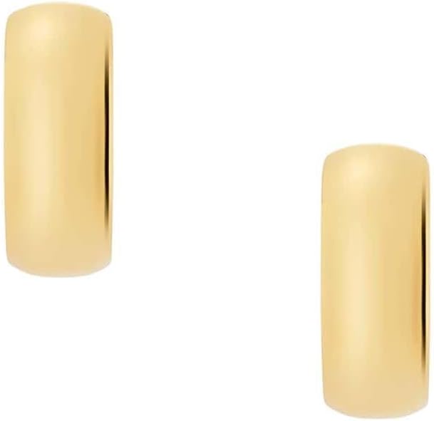 Fossil Damen Goldfarbener Edelstahl mit Ringverschluss Ohrringe Blondes Gold, Blondes Gold