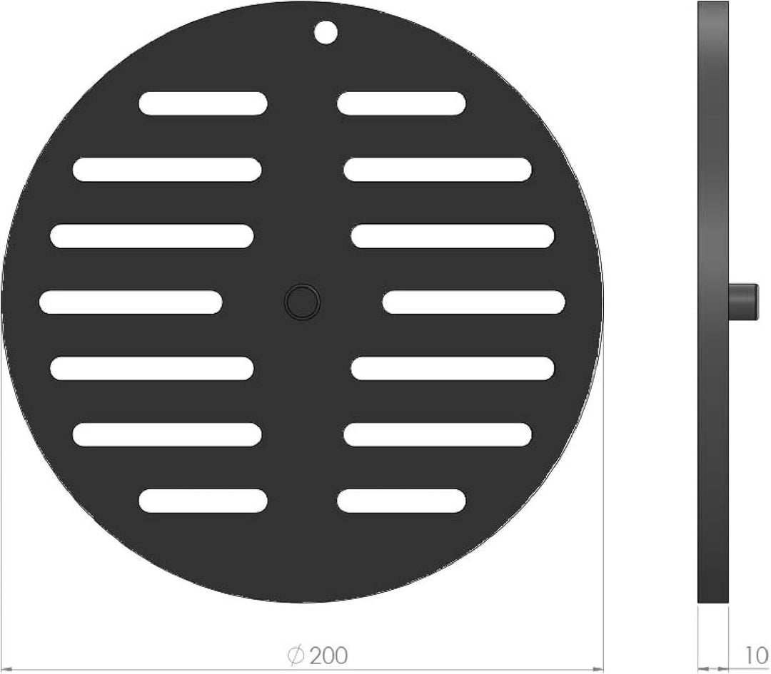 Kaminrost/Ascherost Rund Ø 200 x 10 mm passend für Olsberg Niborg** Kaminöfen inkl. Modellübersicht