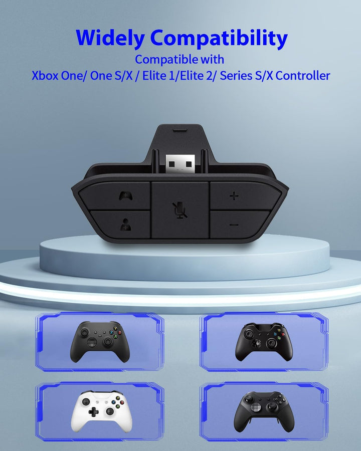 Stereo-Headset-Adapter für Xbox, Xbox Headset-Adapter, AOLION Xbox Mic Adapter, Xbox Controller Head