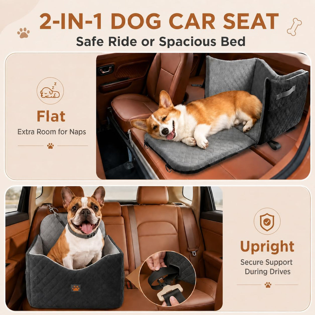 Autositze für Kleine und MittelgrossE Hunde, Welpen-Autositz mit Dickem Polster, Abnehmbarer, Waschb