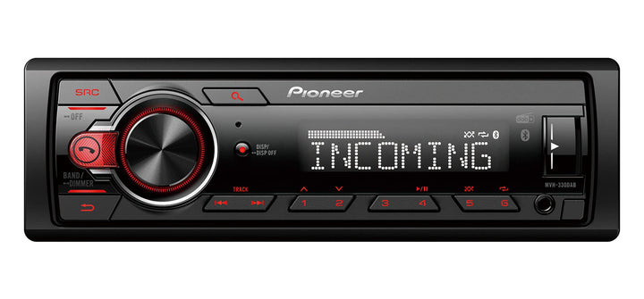 Pioneer MVH-330DAB-AN, 1DIN Autoradio mit RDS und DAB+, USB, AUX-Eingang, Bluetooth, geringe Einbaut