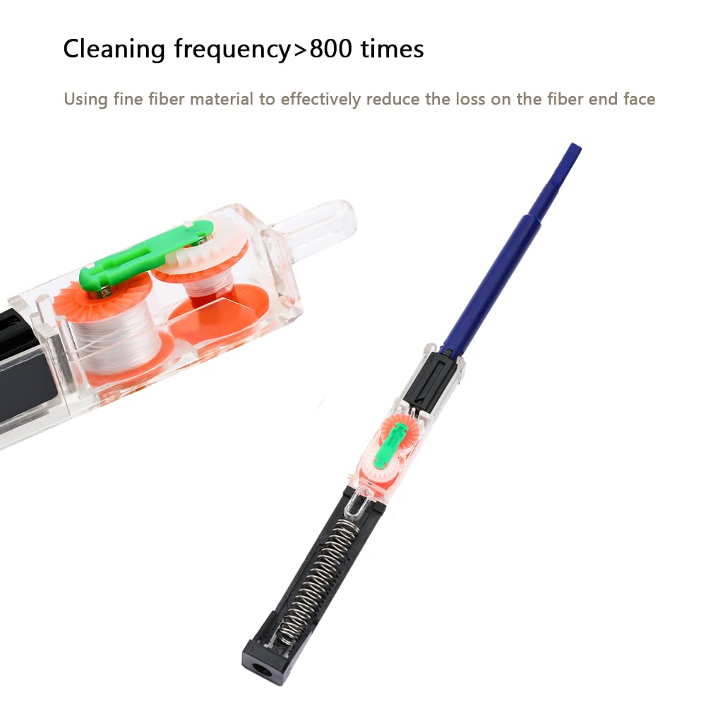 2 Stück Glasfaser-Reinigungsstifte, 1,25 mm Glasfaser-Reinigungswerkzeug für LC/MU, mit mehr als 800