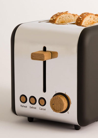 CREATE/PACK TOAST RETRO + KETTLE RETRO L/Toaster und Wasserkocher schwarz / 3 programmierbare Toastz