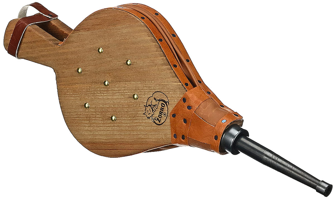 Imex El Zorro Faltenbalg aus Holz und Leder, 44 x 16 cm, Skay-Garnitur, Zubehör für Kamine, Grill un