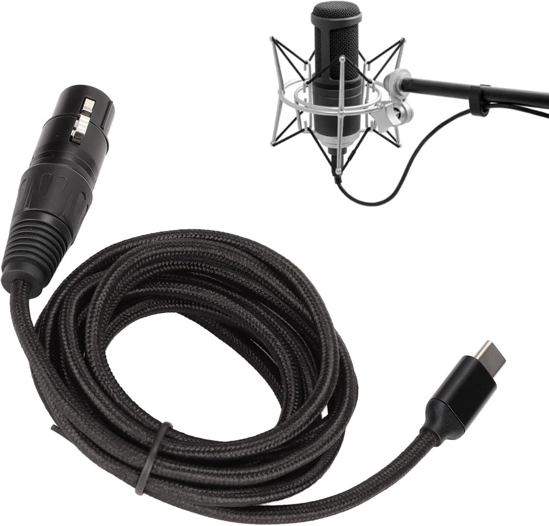 XLR auf USB C, USB-C-Mikrofonkabel, XLR-Buchse auf USB-C-Mikrofon-Audioadapter, USB-C-Mikrofonkabel(