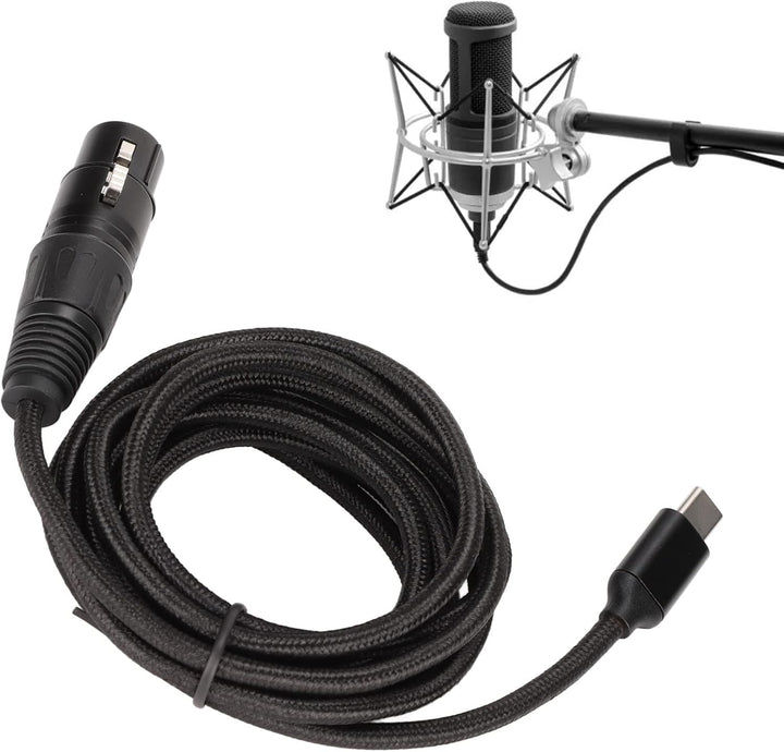 XLR auf USB C, USB-C-Mikrofonkabel, XLR-Buchse auf USB-C-Mikrofon-Audioadapter, USB-C-Mikrofonkabel(