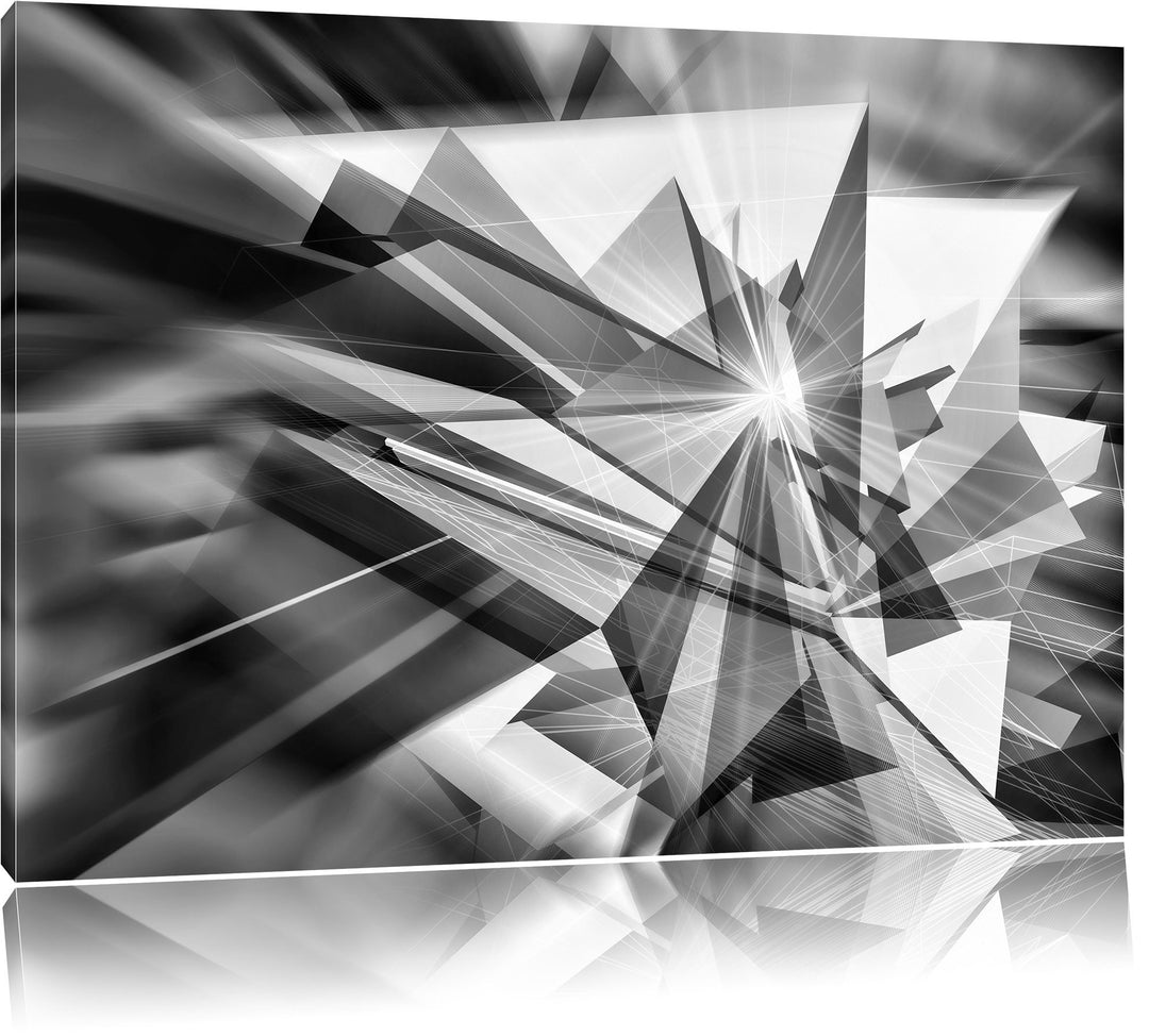 Pixxprint Monocrome, Abstrakt grünes EIS, Format: 100x70 auf Leinwand, 100x70