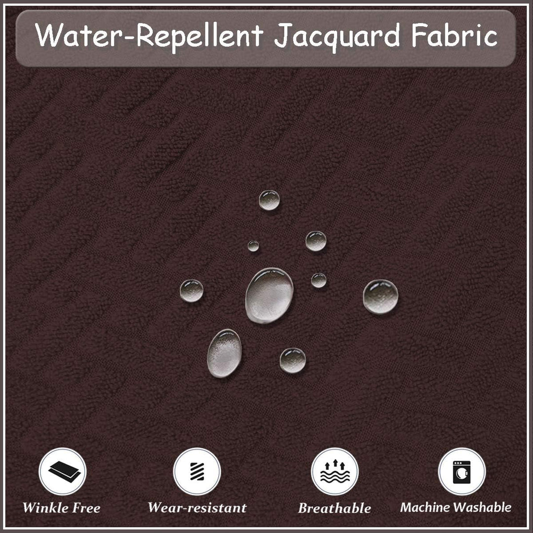 KELUINA Stretch wasserdichte Jacquard mit langem Gitter Esszimmer Stuhlhussen Home Decor, Stuhlhusse