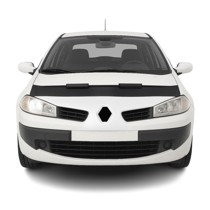 Haubenbra Bonnet Bra Steinschlagschutzmaske kompatibel mit Renault Megane II 1x Halb Motorhaubeschut