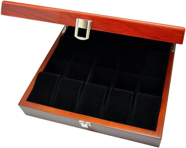 Aufbewahrungsbox 10 Uhren Uhrenbox 8-fach lackiert Palisander 10221