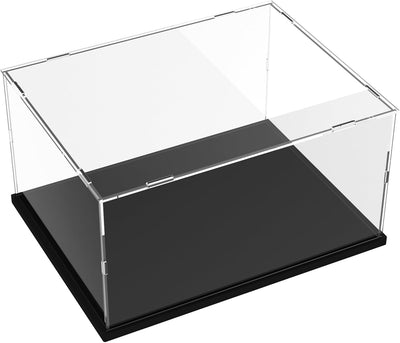 Nynelly Vitrine für Sammlung, Vitrinenbox aus Acryl, Transparent, mit Schwarzer Basis Zum Zusammenba