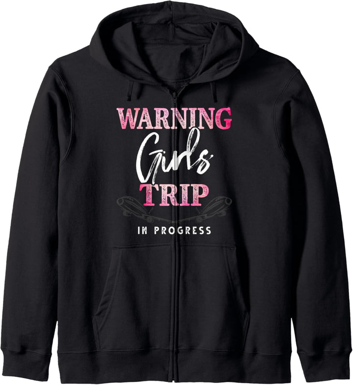 Warning Girls Trip In Progress Vacation Party Lover Kapuzenjacke